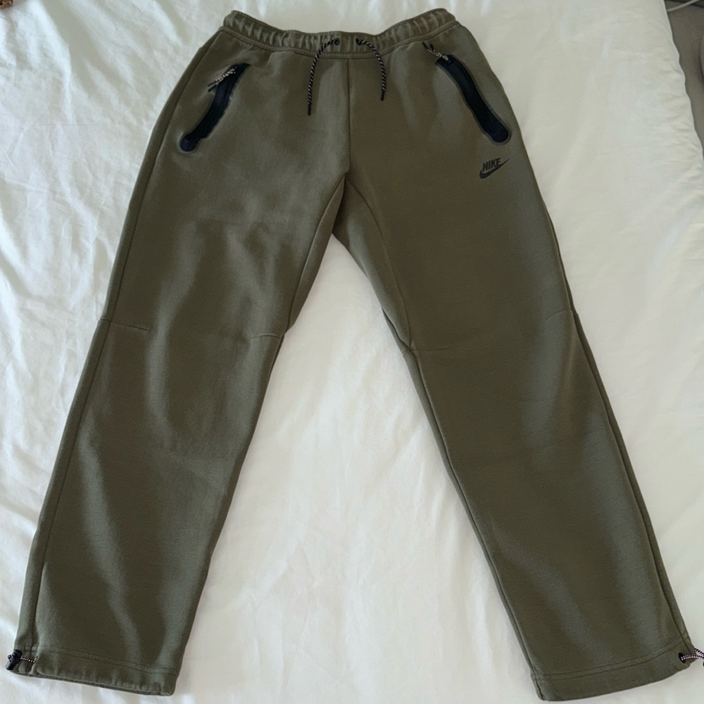 Olive Green Nike Dri-FIT Tech Joggers Sweatpants Size Large Tall LT